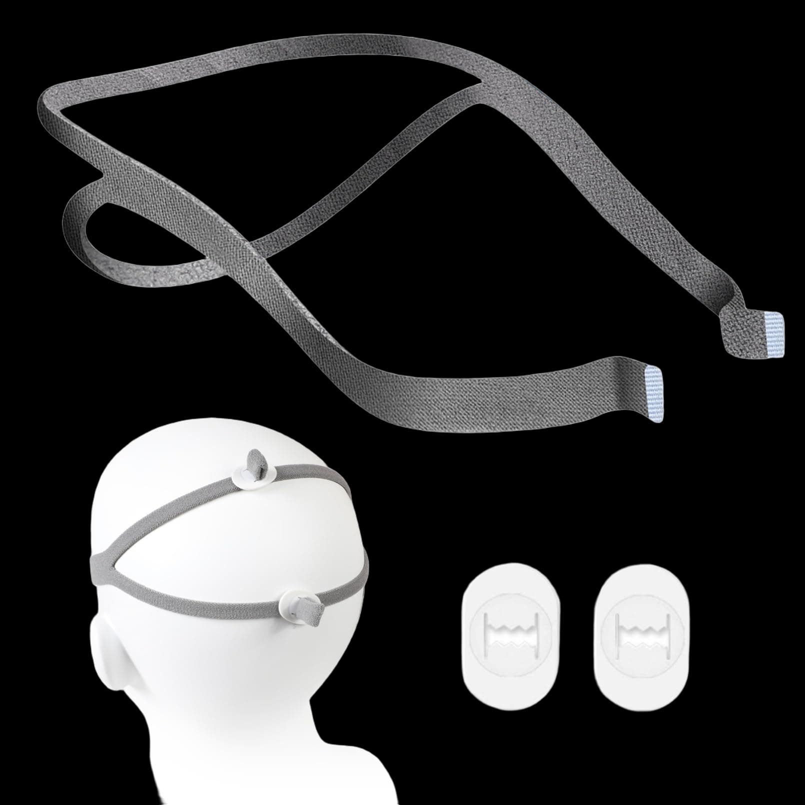 LullaPad AirFit P10 replacement headgear strap 2-pack with adjustment clips